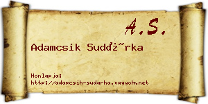 Adamcsik Sudárka névjegykártya